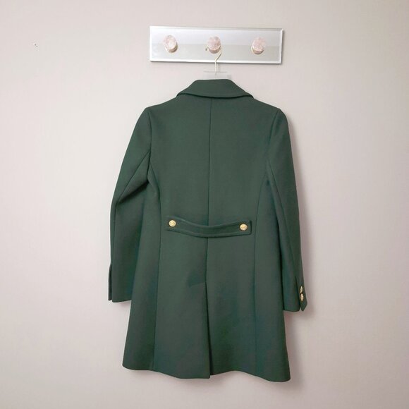 NWT Zara bottle green Manteco wool blend coat with gold statement buttons, XS - Picture 15 of 16
